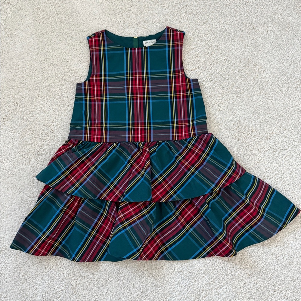 Girls size 4 J. Crew Factory Red and green Plaid Dress.